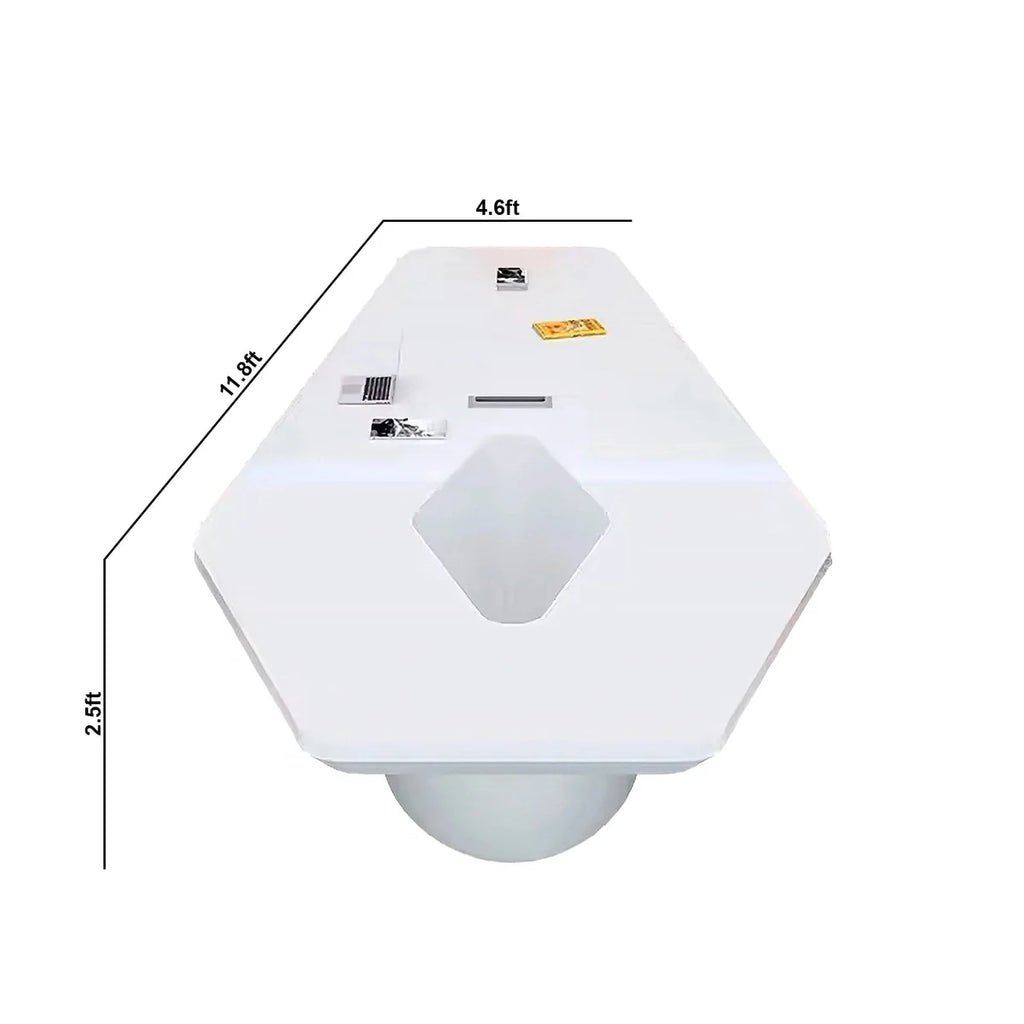 Vertix · White Conference Room Table, Tapered Hexagon
