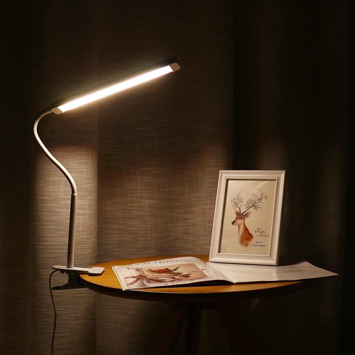 Magnifier Nail Beauty Light Tattoo Clip Light USB Table Lamp Flexible LED Desk Lamp Student Book Lights Study Lamp Reading Light Decorative Table Lamp Cute Study Lamps for Bedroom Décor