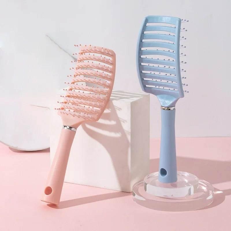 1 Piece Nylon Women's Curly Hair Comb – Heat & Moisture Resistant Scalp Massage & Styling Tool