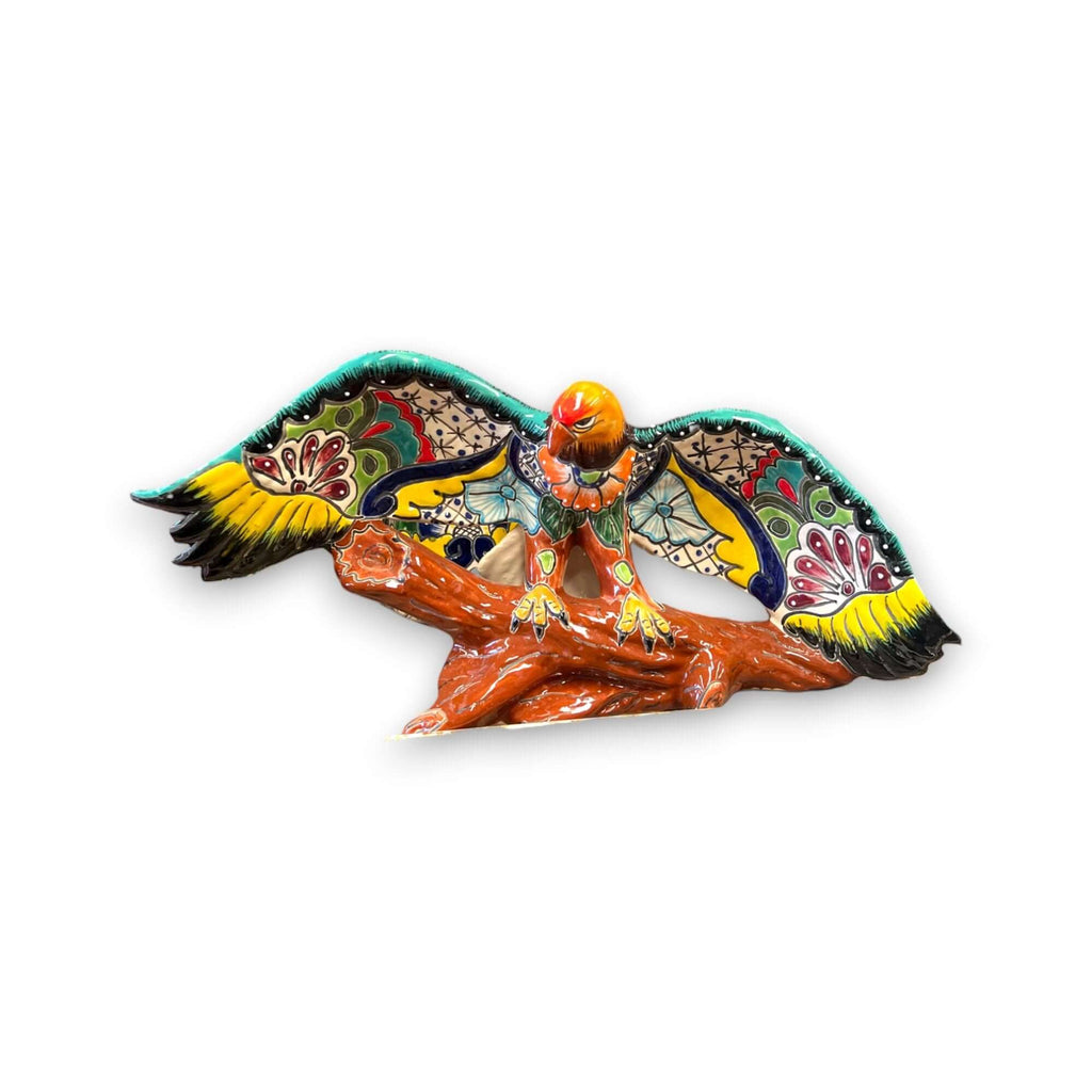 Majestic Talavera Eagle Figurine | Handmade Mexican Art