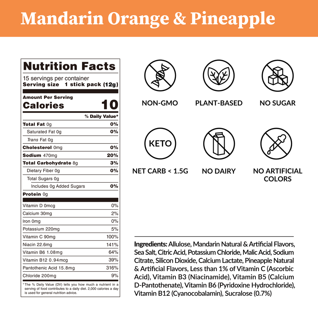 Mandarin Orange & Pineapple - Zero Sugar