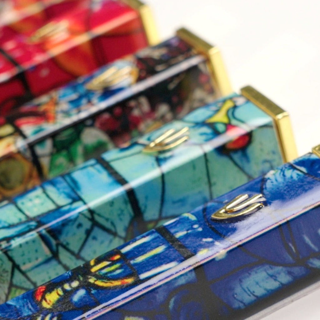 Modern Mezuzah with Colorful Chagall Design - Chagall Series