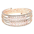 Marquise Rhinestone Crystal Spring Coil Adjustable Bracelet
