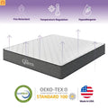 Mattress Hybrid Memory Foam Pocket Springs Gray Full 10in
