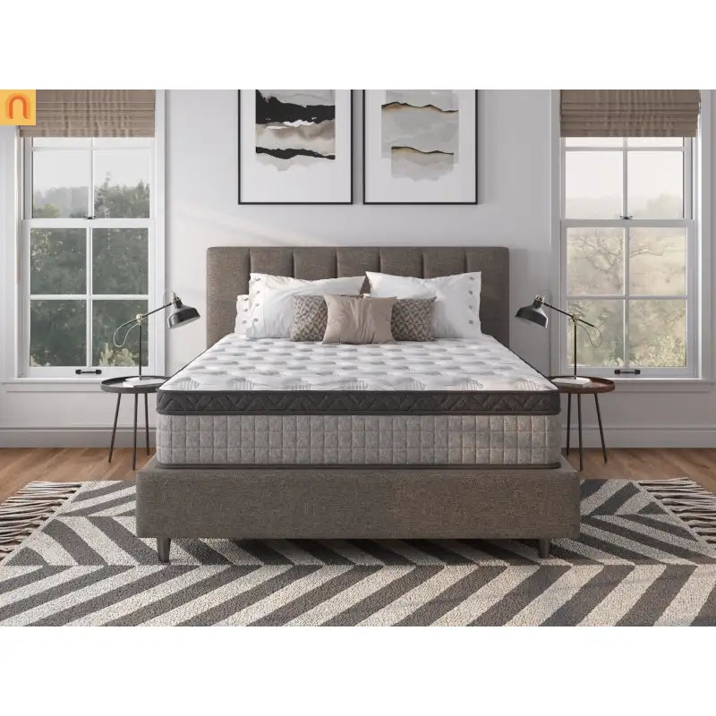 Mattress Hybrid Cooling Gel Memory Foam Gray Full 12in USA