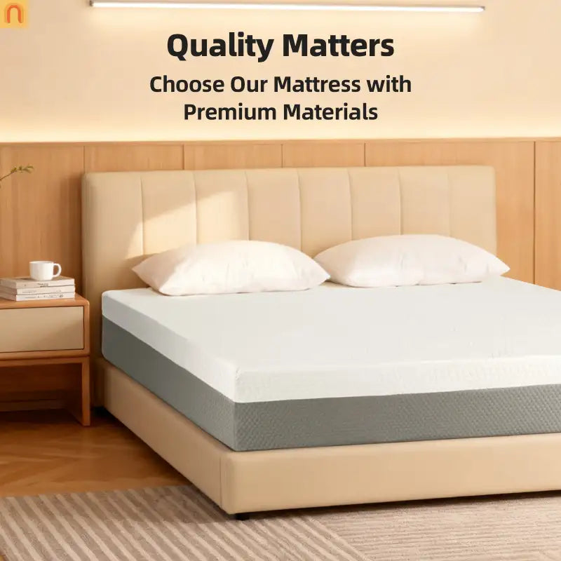 Mattress Memory Foam 7-Zone Ergonomic Cooling White 10in Queen Japan