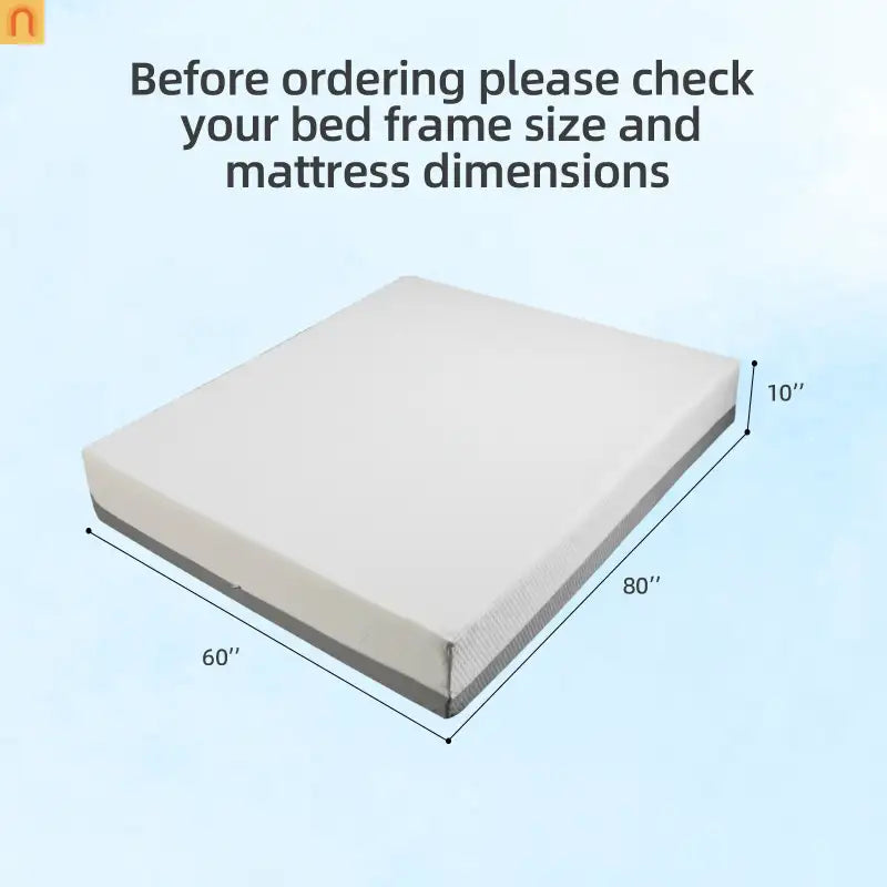 Mattress Memory Foam 7-Zone Ergonomic Cooling White 10in Queen Japan