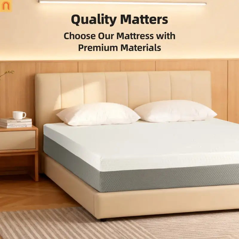 Mattress Memory Foam 7-Zone Ergonomic Cooling White 12in Queen Japan