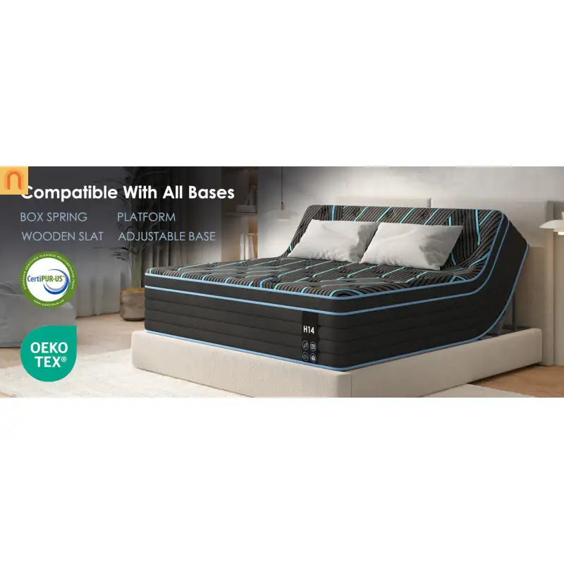 Mattress Hybrid Pocket Spring Memory Foam 10in King Medium Firm