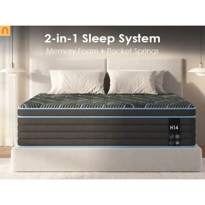 Mattress Hybrid Pocket Spring Memory Foam 10in King Medium Firm