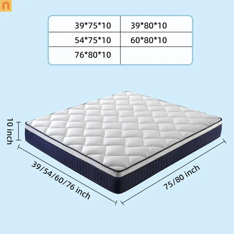 Mattress Hybrid Gel Memory Foam Pocket Springs King 10in Medium Firm