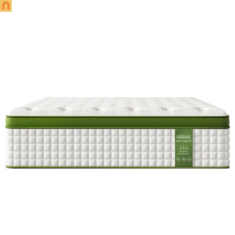 Mattress Hybrid Gel Memory Foam Pocket Springs Green 12in Queen