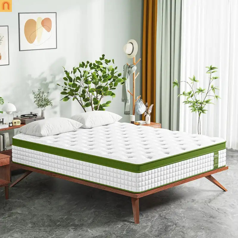 Mattress Hybrid Gel Memory Foam Pocket Springs Green 14in King