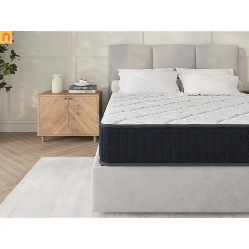 Mattress Hybrid Cooling Gel Memory Foam Gray Queen 10in USA