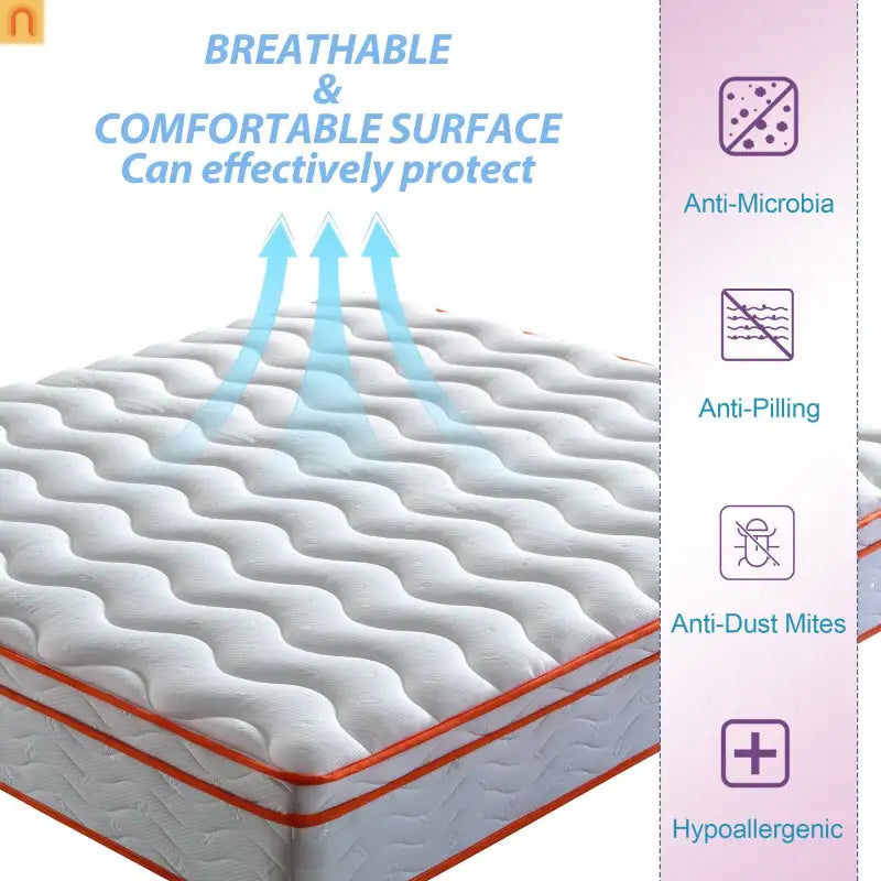 Mattress Hybrid Gel Memory Foam Pocket Spring 12in Queen Medium Firm