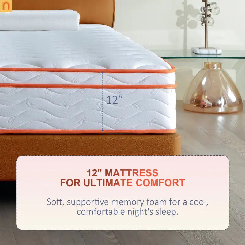 Mattress Hybrid Gel Memory Foam Pocket Spring 12in Queen Medium Firm