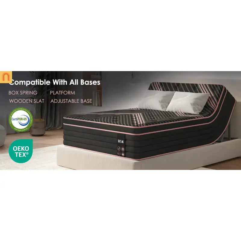Mattress Hybrid Pocket Spring Memory Foam 14in King Medium Firm