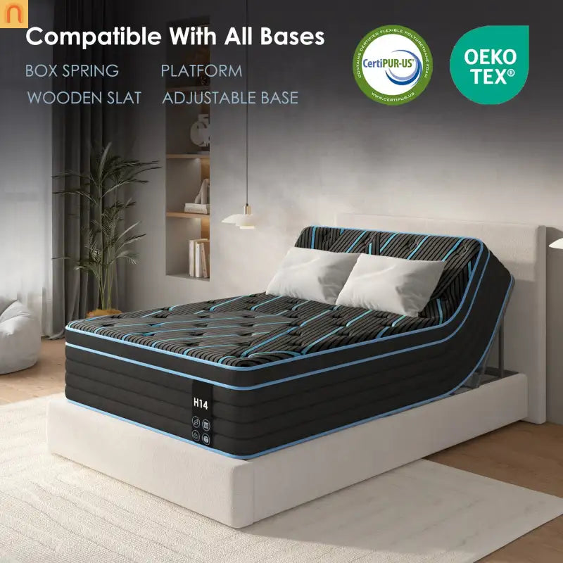 Hybrid Queen Mattress 12" Memory Foam Pocket Spring
