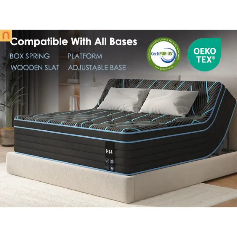 Hybrid Queen Mattress 12" Memory Foam Pocket Spring