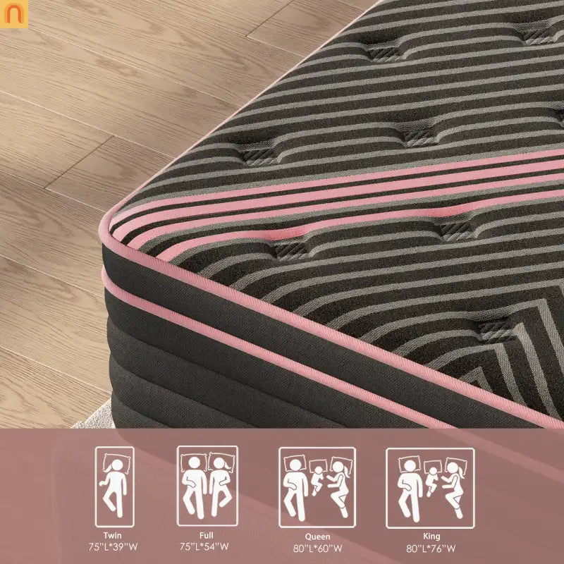 Hybrid Queen Mattress 12" Memory Foam Pocket Spring