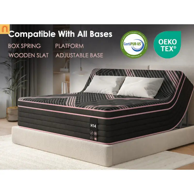 Hybrid Queen Mattress 12" Memory Foam Pocket Spring