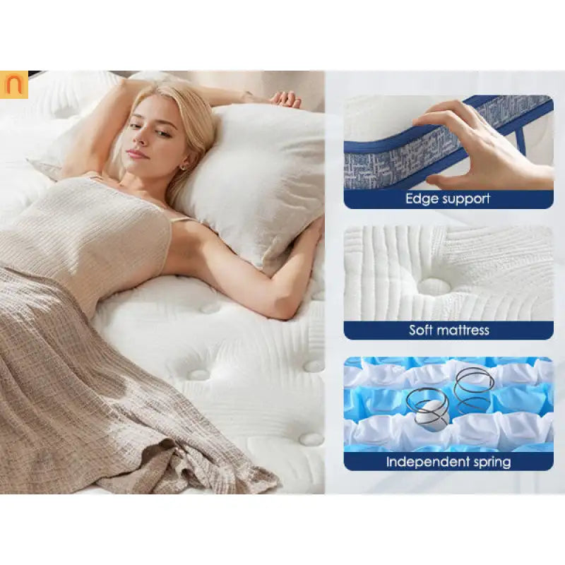 Hybrid Memory Foam Queen Mattress 12" Medium Firm