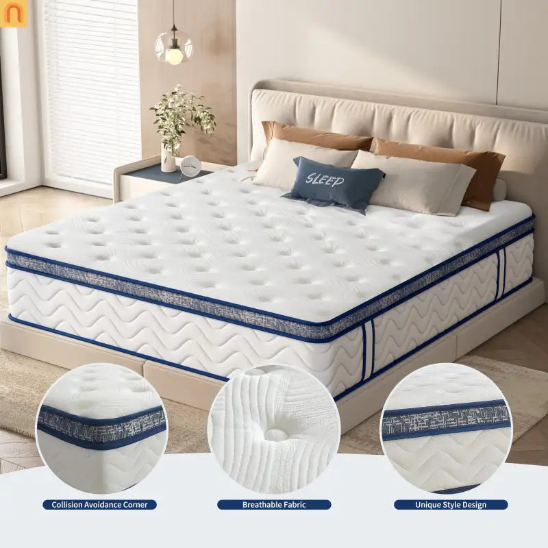 Hybrid Memory Foam Queen Mattress 12" Medium Firm