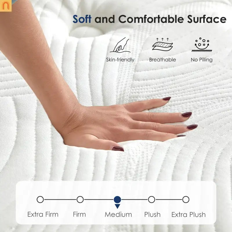 Hybrid Memory Foam Queen Mattress 12" Medium Firm