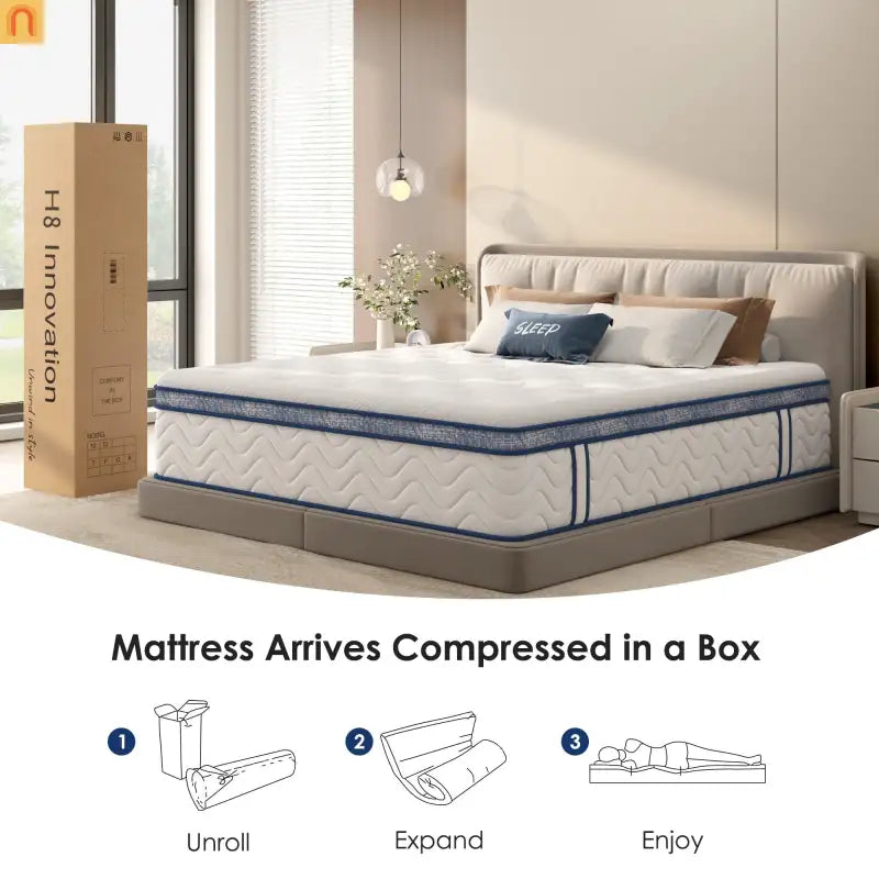 Hybrid Memory Foam Queen Mattress 12" Medium Firm