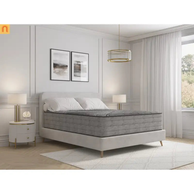 Mattress Hybrid Quilted Ice Cover Copper Gel Black 14in Queen USA