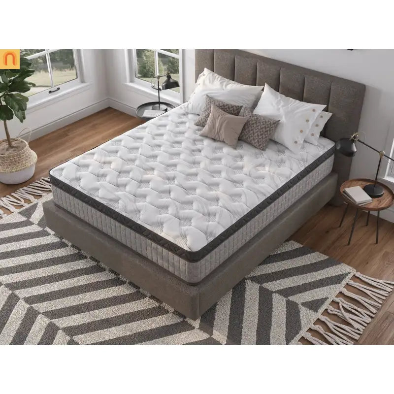 Mattress Hybrid Cooling Gel Memory Foam Gray King 12in USA
