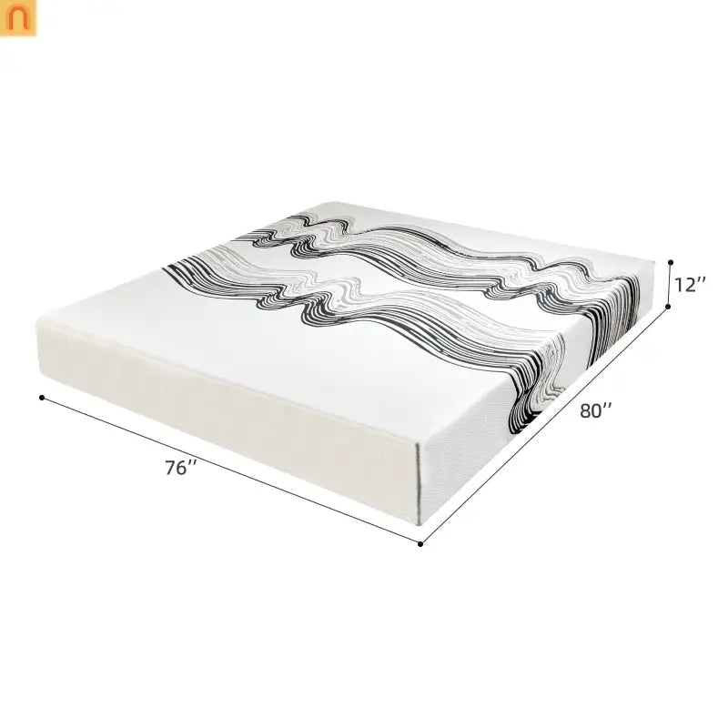 Mattress Memory Foam Multi-Layer High Rebound White 12in King Japan