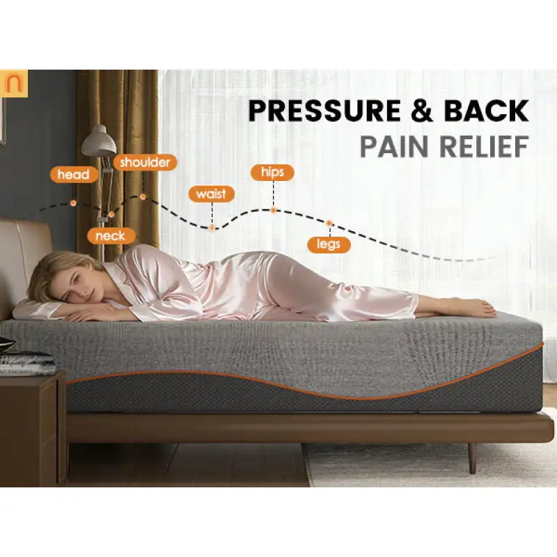 Mattress Memory Foam Black Queen 10in Green Tea Charcoal