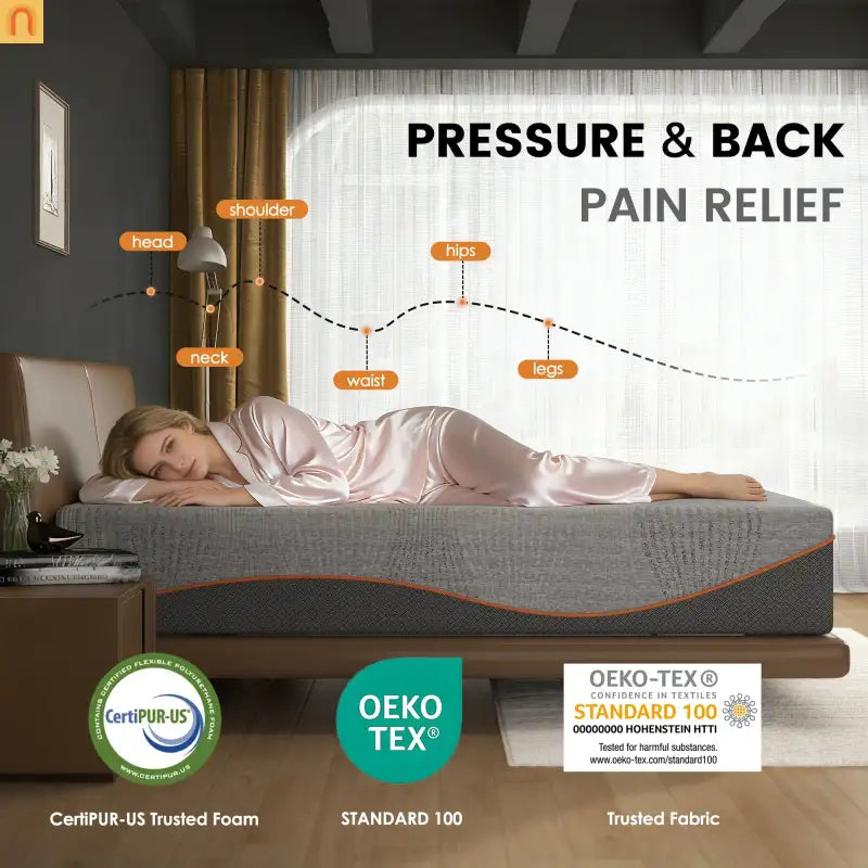 Mattress Memory Foam Black Queen 10in Green Tea Charcoal