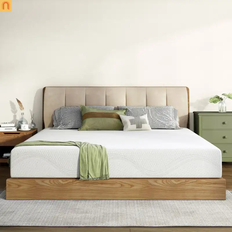 Mattress Memory Foam White King 10in Cooling Gel Washable Cover