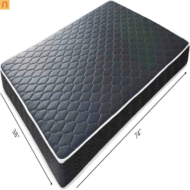 Mattress Foam Twin 6in Navy Blue Waterproof Quilted Cover