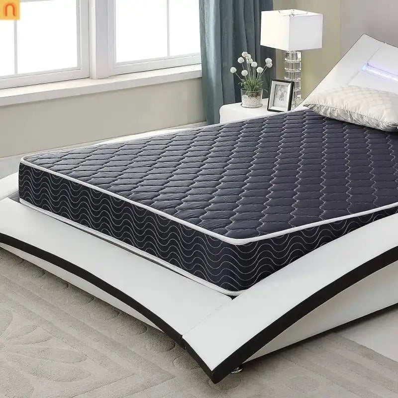Mattress Foam Twin 6in Navy Blue Waterproof Quilted Cover