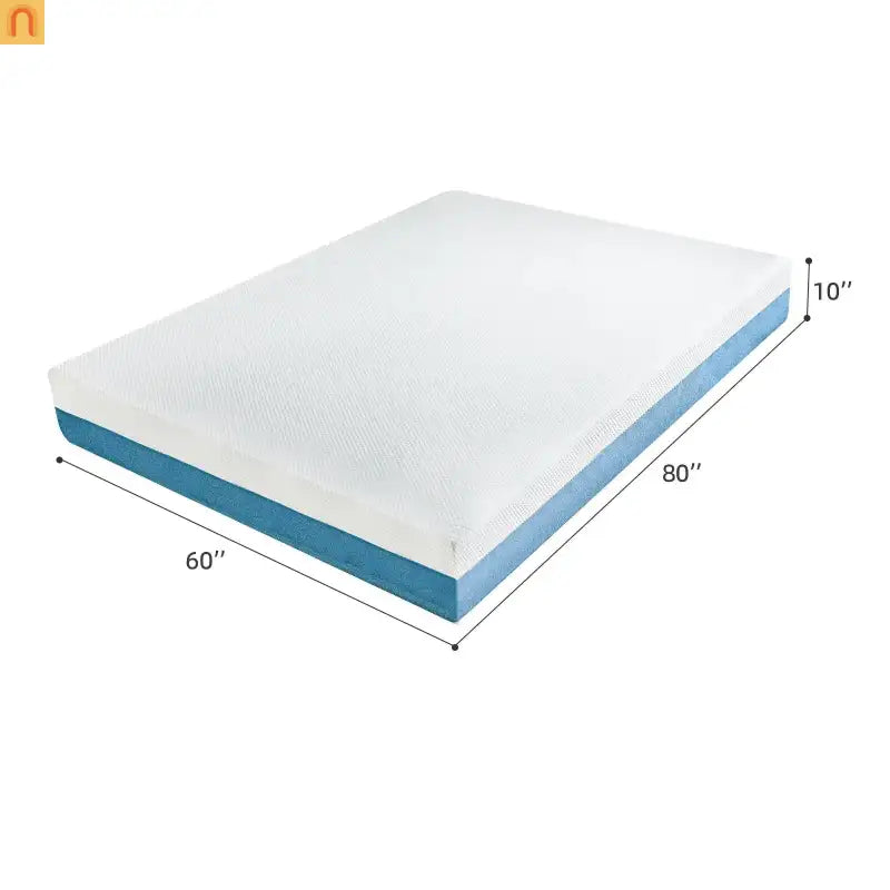 Mattress Memory Foam Copper Infused 7-Zone White 10in Queen Japan