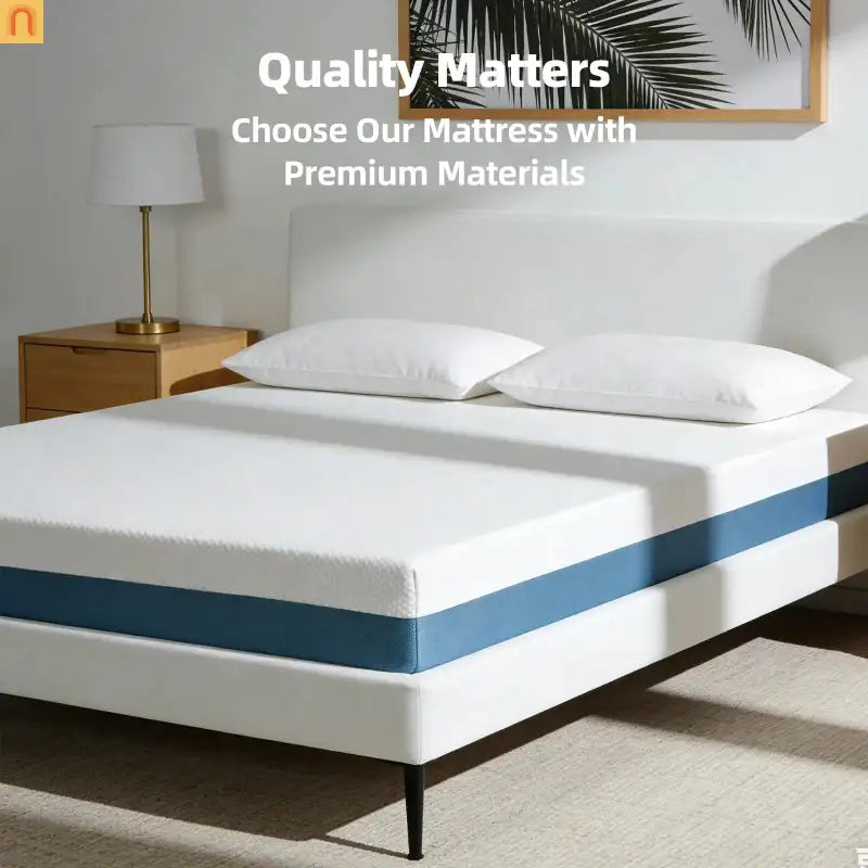 Mattress Memory Foam Copper Infused 7-Zone White 10in Queen Japan