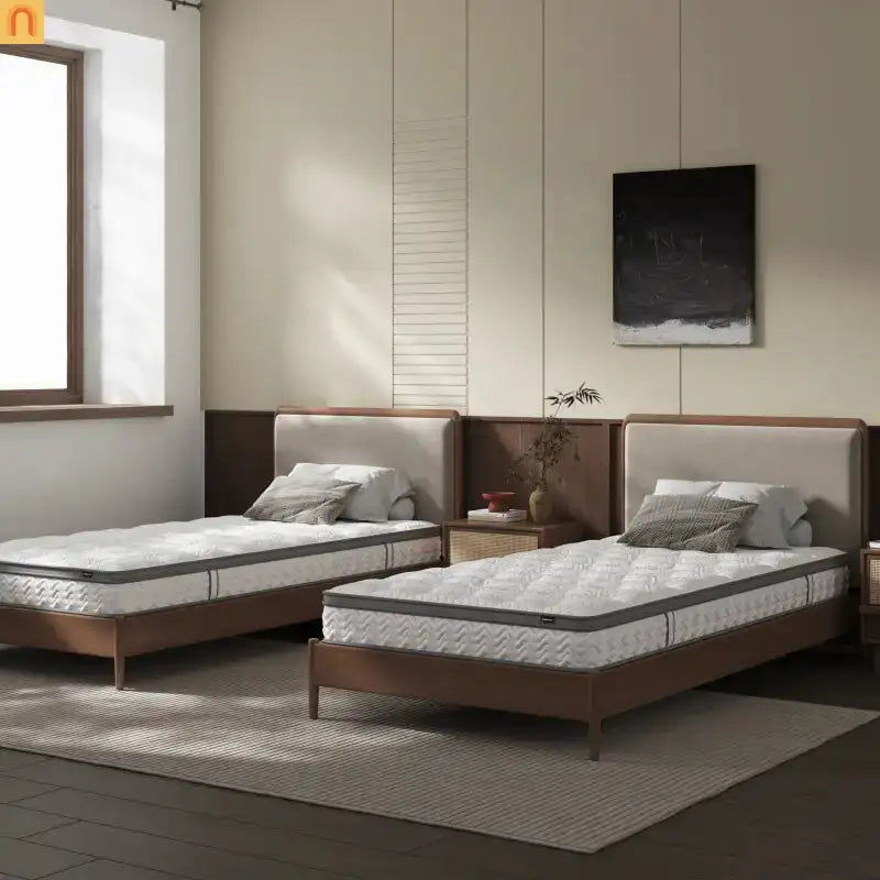 Mattress Hybrid Bonnell Spring Gray Twin 7in Fiberglass Free