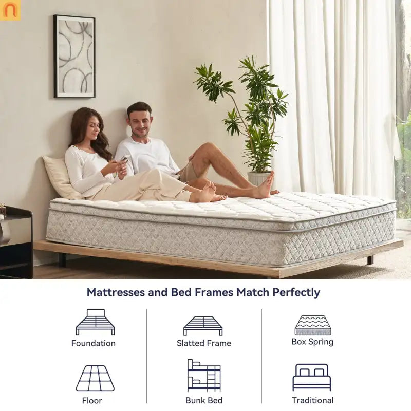 Mattress Hybrid Gel Memory Foam Pocket Springs Full 12in Medium Firm