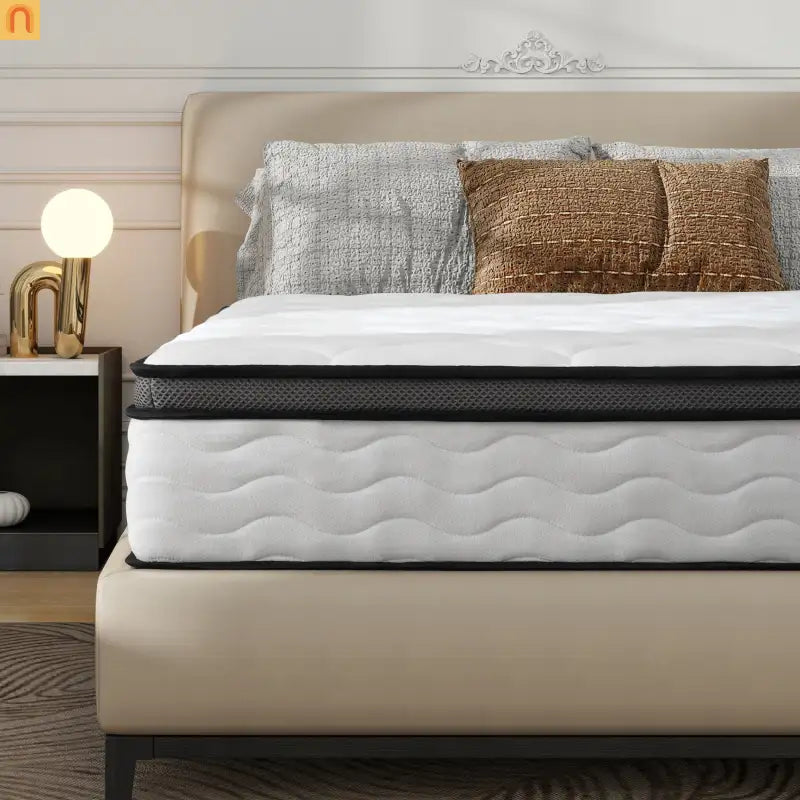 Mattress Hybrid Bamboo Cover Pocket Spring Queen 12in