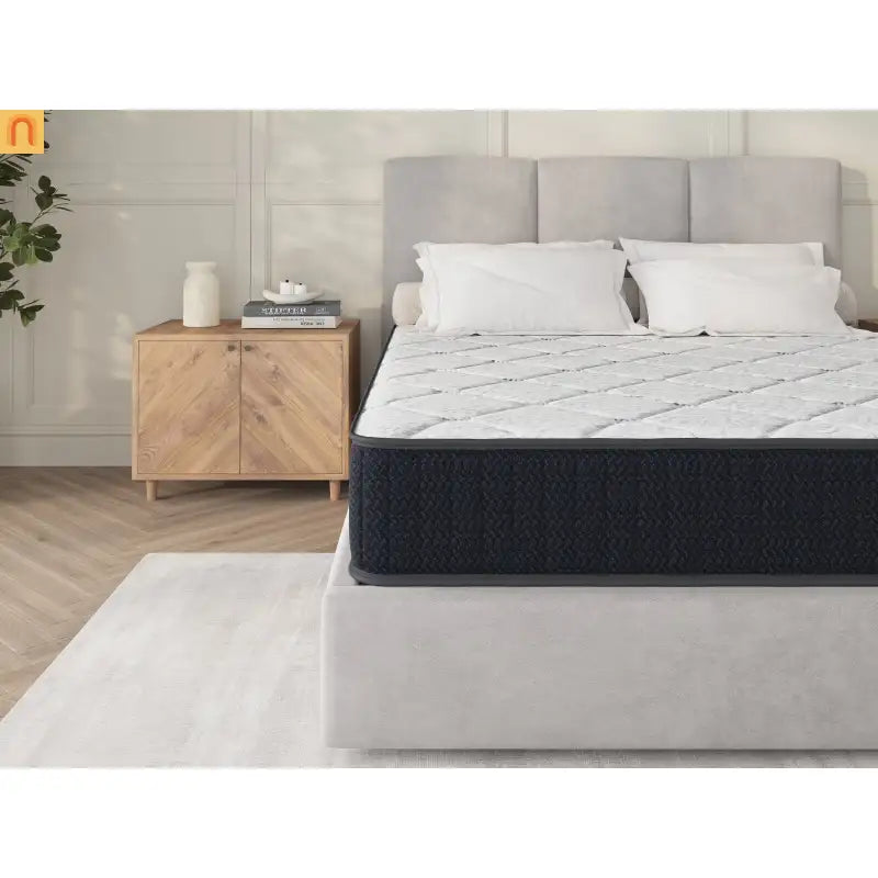 Mattress Hybrid Cooling Gel Plush Gray Full 10in Medium Firm USA
