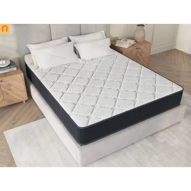 Mattress Hybrid Cooling Gel Plush Gray Full 10in Medium Firm USA