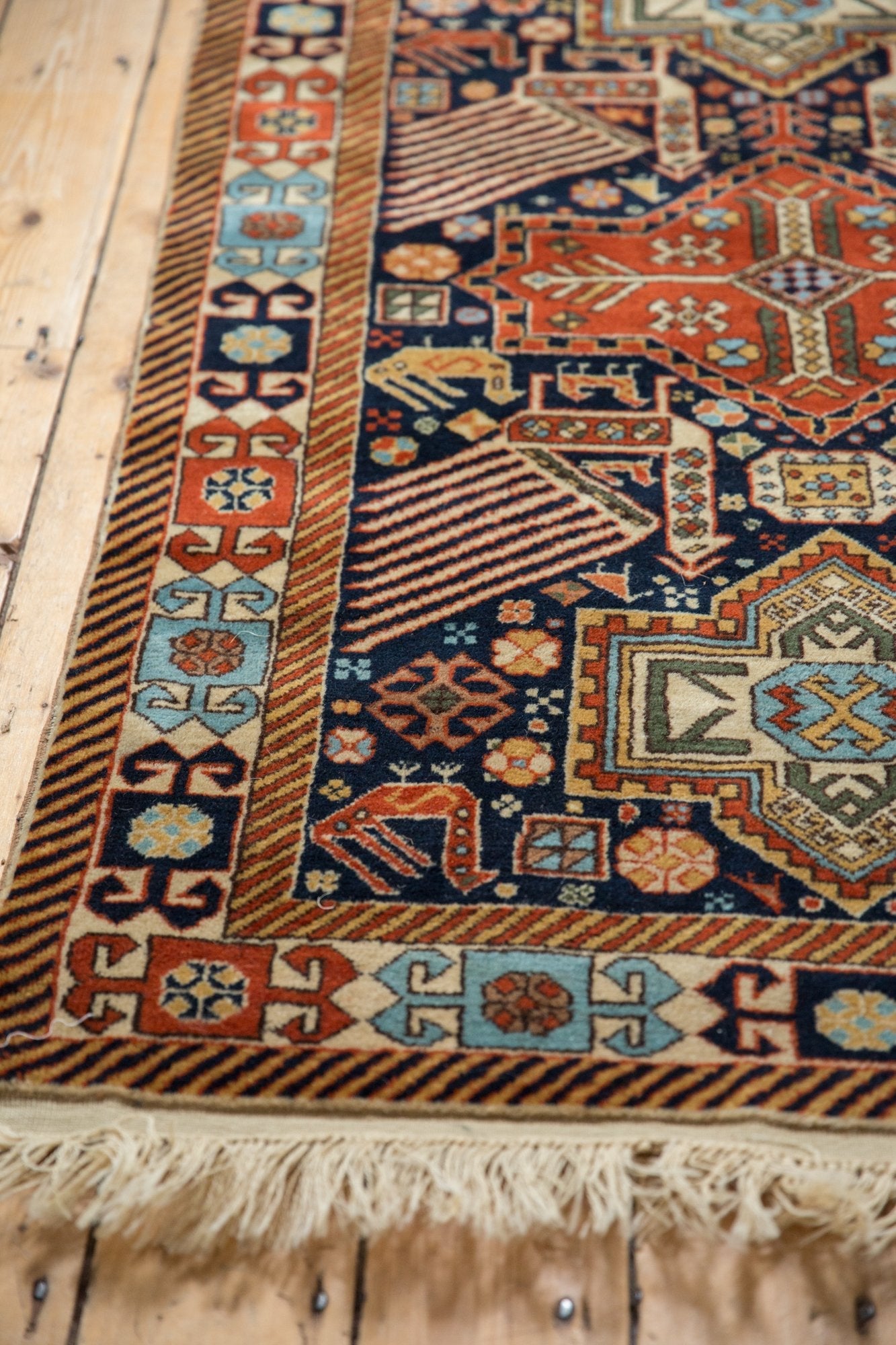 3.5x5.5 Vintage Romanian Akstafa Design Rug