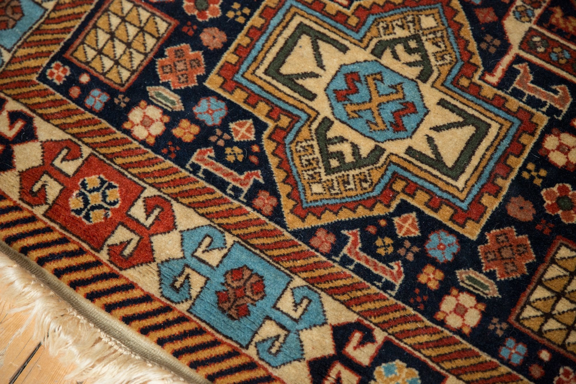 3.5x5.5 Vintage Romanian Akstafa Design Rug