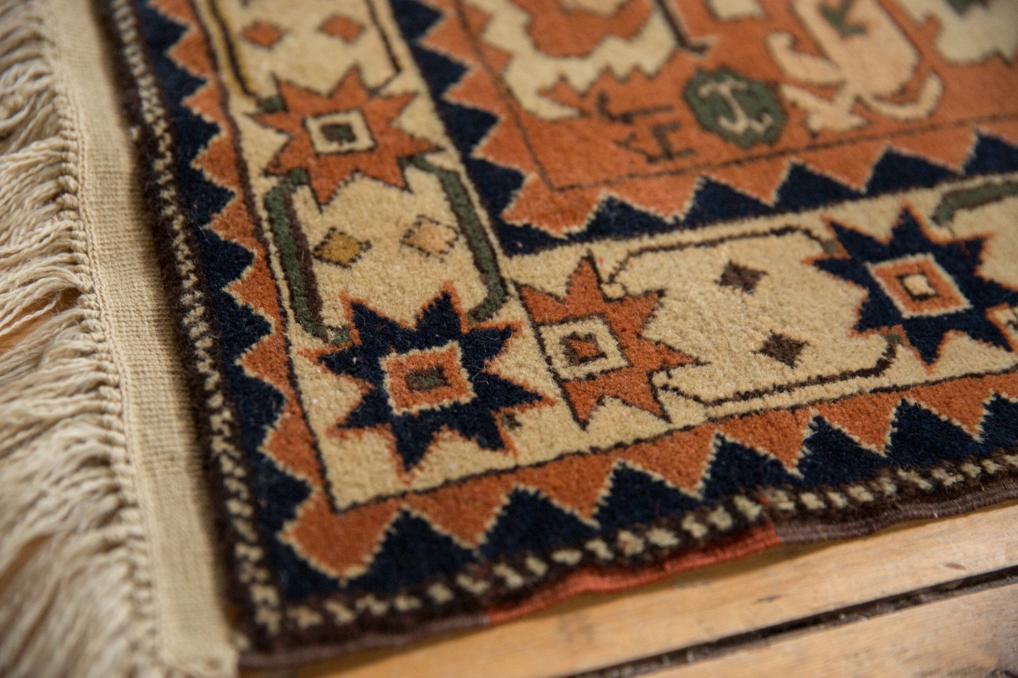 4x6 Vintage Romanian Kazak Design Rug