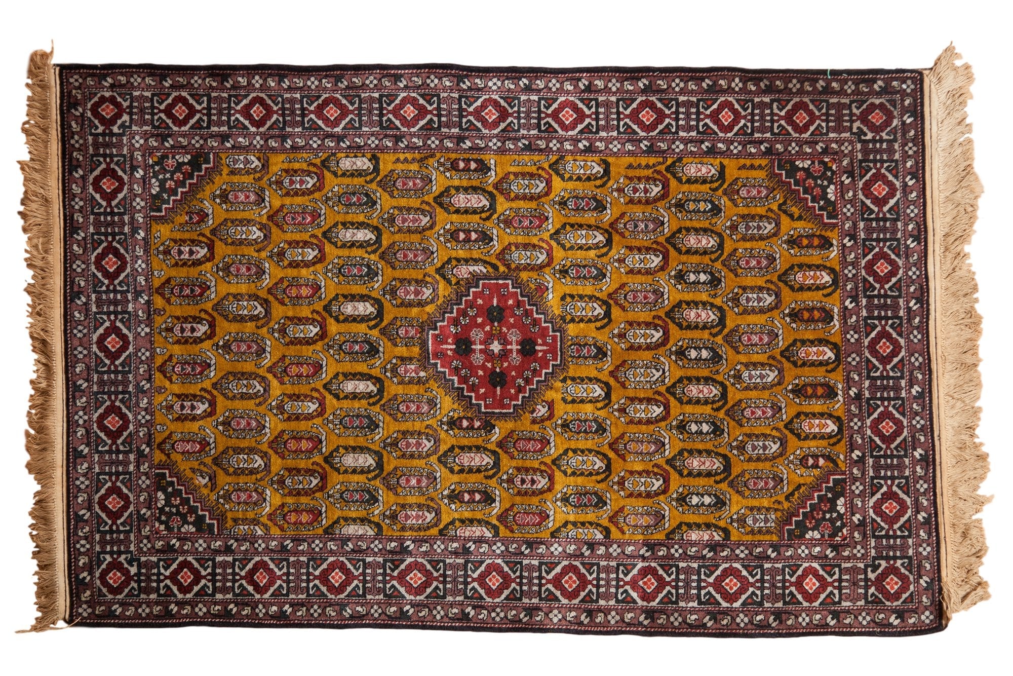 4x6.5 Vintage Romanian Shirvan Design Rug