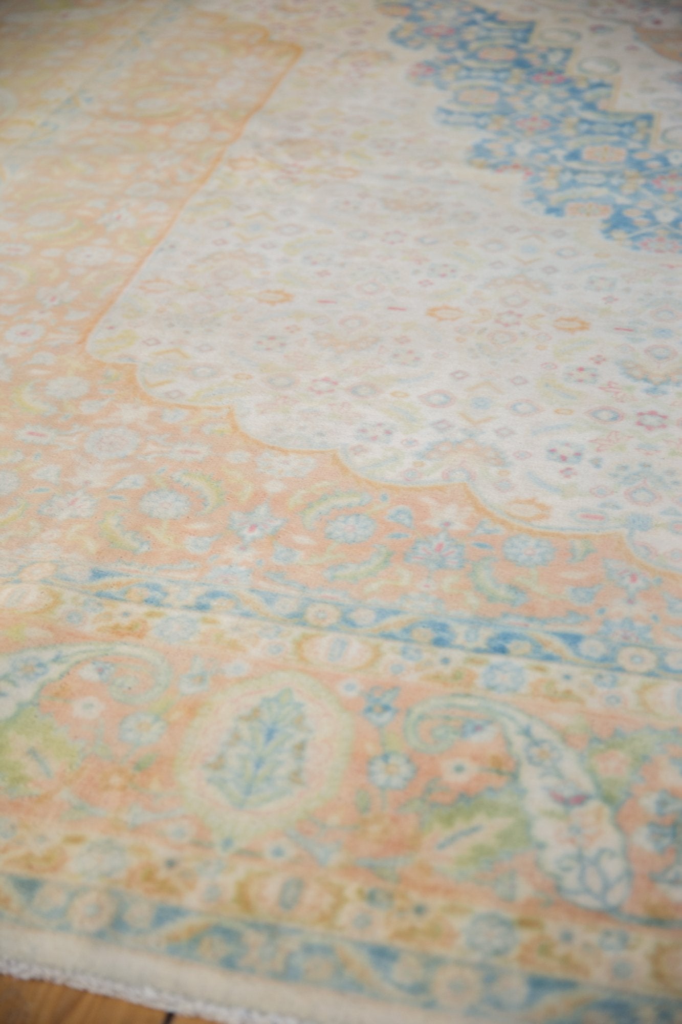 10x14 Vintage Distressed Bulgarian Herati Design Carpet