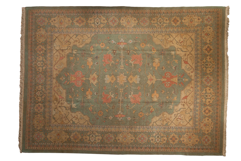 RESERVED 10x13.5 New Tea Washed Indian Soumac Design Carpet